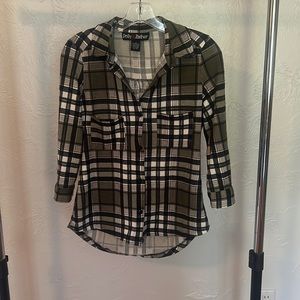 Green, Navy, and White Flannel, Small